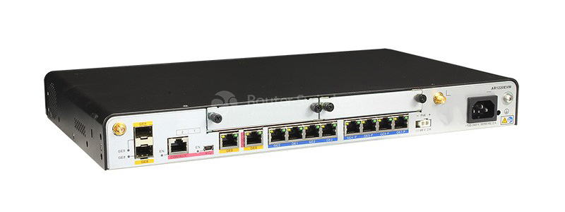 Фото Huawei AR1220EVW,2GE COMBO,8GE LAN,802.11b/g/n AP,2 USB,2 SIC,build-in 32-channel DSP,PoE Power Adapter