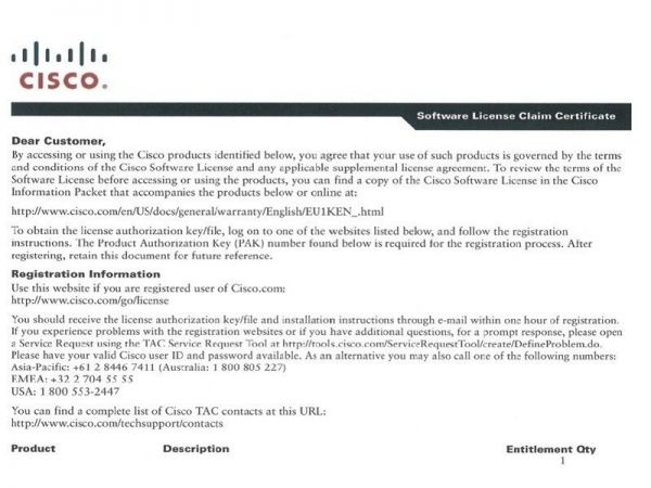Фото Cisco ASA5500 FirePower License