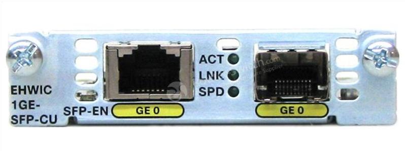 EHWIC-1GE-SFP-CU, вид спереди EHWIC-1GE-SFP-CU Front View