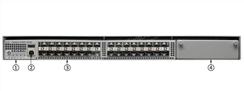 C1-C4500X-32SFP+ Передняя панель C1-C4500X-32SFP+ Front Panel