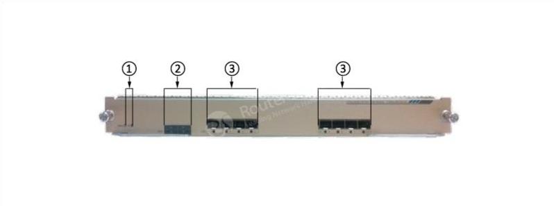 Передняя панель модуля Ethernet C6800-8P10G= the C6800-8P10G= Ethernet Module Front Panel