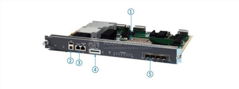 вид спереди WS-X45-SUP8L-E= the front view of WS-X45-SUP8L-E=