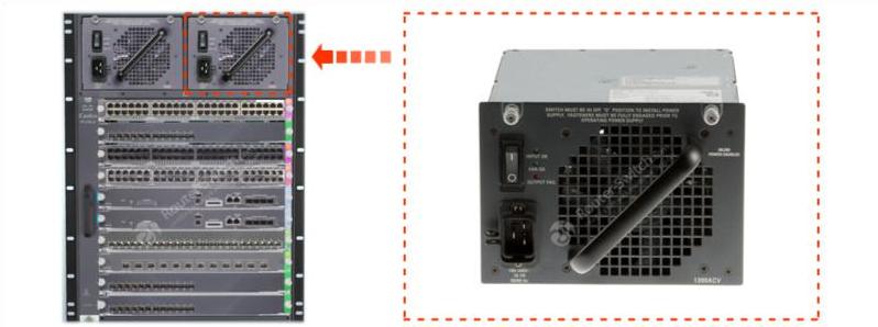 PWR-C45-1300ACV установлен в коммутаторе PWR-C45-1300ACV installed in the switch