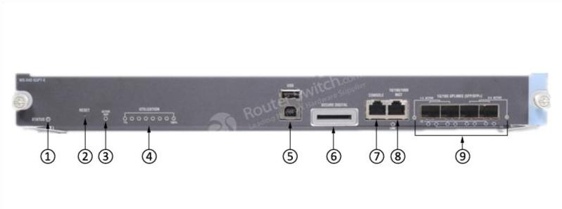 Передняя панель WS-X45-SUP7-E WS-X45-SUP7-E front panel
