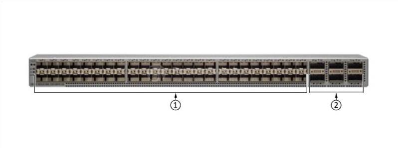 Передняя панель N9K-C93180YC-EX N9K-C93180YC-EX Front Panel