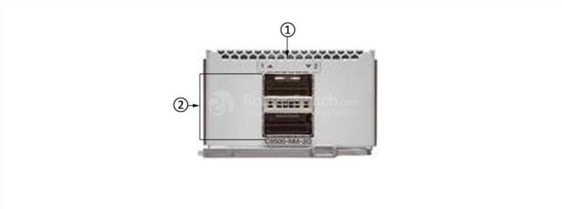 передняя панель C9500-NM-2Q the front panel of C9500-NM-2Q