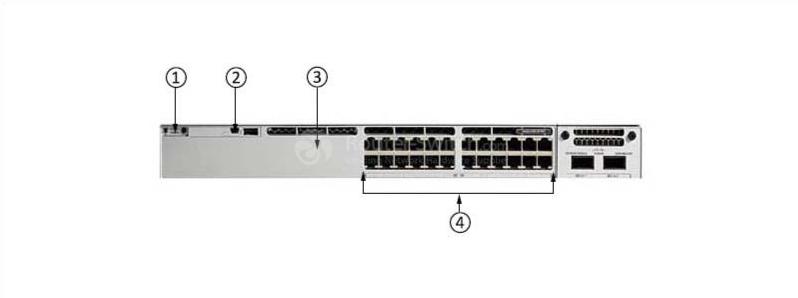 CISCO-C9300-24T-A-ПЕРЕДНЯЯ ЧАСТЬ CISCO-C9300-24T-A-FRONT