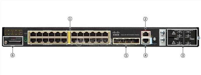 IE-4010-4S24P, вид спереди IE-4010-4S24P Front View