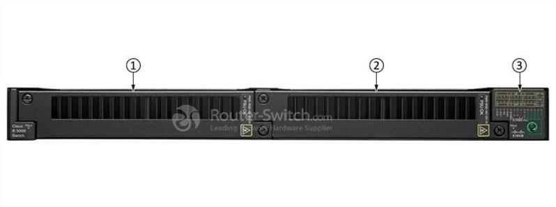 Коммутатор Cisco IE5000, вид сзади Cisco IE5000 Switch Rear View