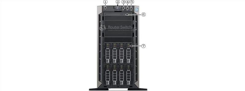 передняя панель серверов Dell t640