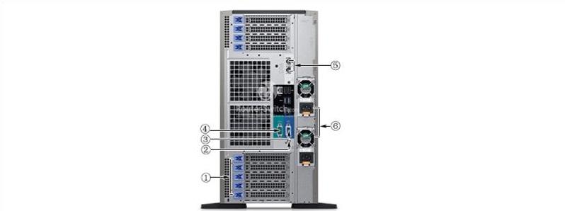 задняя панель серверов Dell t640