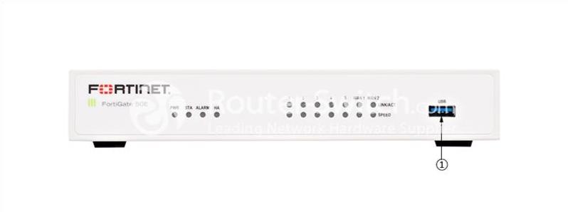 Fortinet FG-50E, вид спереди Fortinet FG-50E Front View