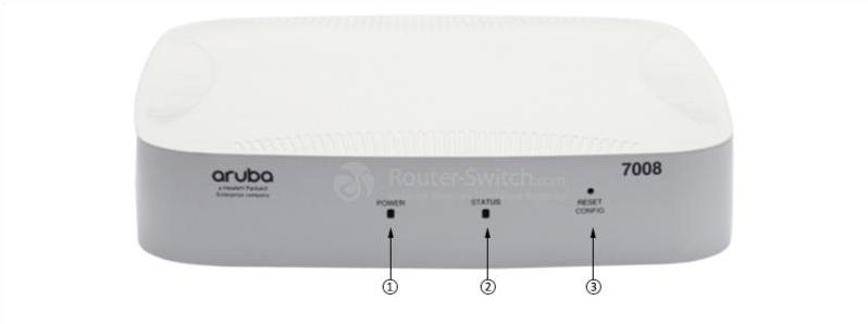 Передняя панель контроллера HPE Aruba 7008 HPE Aruba 7008 Controller Front