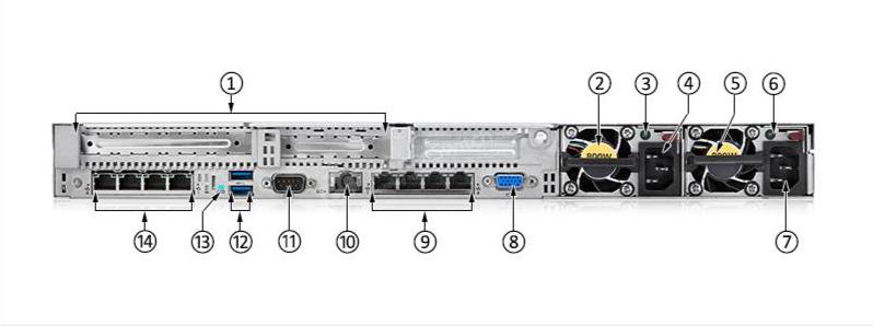 HPE-850366-S01-Задняя панель HPE-850366-S01-Rear