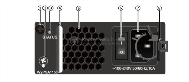 Передняя панель W2PSA1150 W2PSA1150 Front Panel
