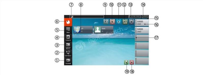 Домашний экран IP1T8850AU01 The home screen of IP1T8850AU01