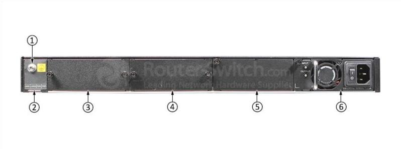 Huawei S5730-44C-PWH-HI, вид сзади Huawei S5730-44C-PWH-HI Back View