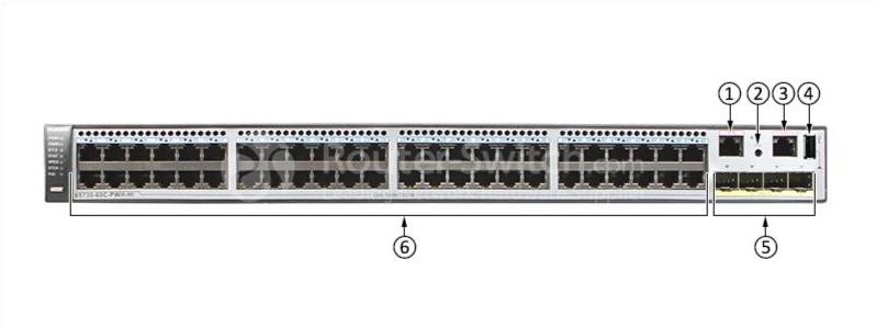Huawei S5730-60C-PWH-HI, вид спереди Huawei S5730-60C-PWH-HI Front View