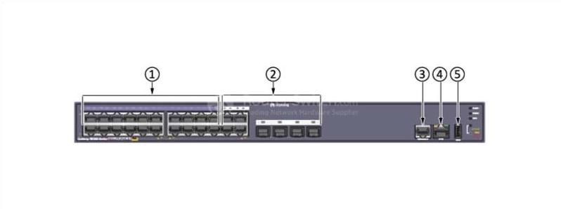 передняя панель LS-S5324TP-PWR-SI the front panel of LS-S5324TP-PWR-SI