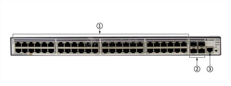 Передняя панель S3700-52P-PWR-EI S3700-52P-PWR-EI Front Panel