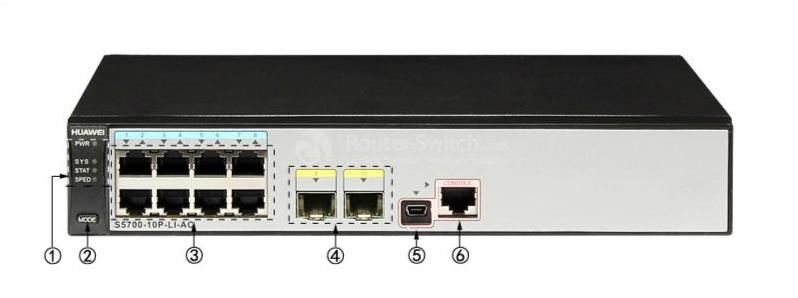 Huawei S5700-10P-LI-AC Front Panel