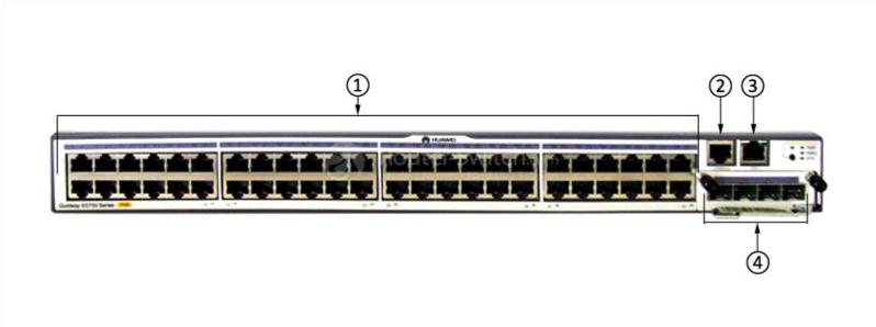 Передняя панель S5700-52C-PWR-EI S5700-52C-PWR-EI Front Panel
