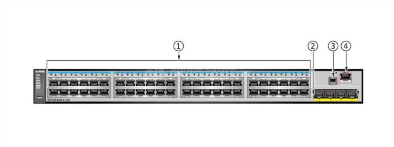 Передняя панель S5700-52X-LI-AC S5700-52X-LI-AC Front Panel