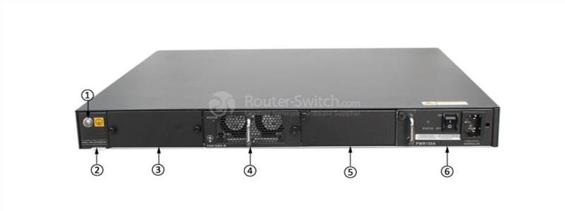 S5720-56C-EI-48S-AC задняя панель S5720-56C-EI-48S-AC back panel