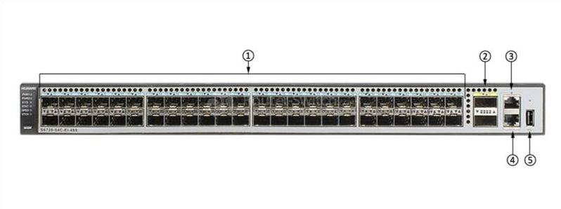 Передняя панель S6720-54C-EI-48S-DC S6720-54C-EI-48S-DC Front Panel
