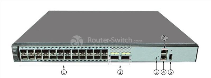 Передняя панель S6720S-26Q-SI-24S-AC S6720S-26Q-SI-24S-AC Front Panel