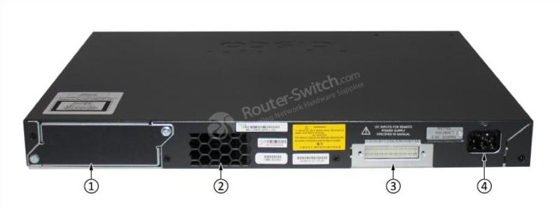 WS-C2960X-24PS-L Back Panel