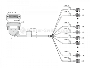 Фото CAB-8E1-75ohm-3M 0412G001 Huawei Trunk Cable