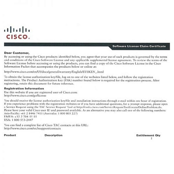 Фото A9K-9001-AIP-LIC Cisco ASR 9001 License