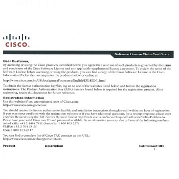 Фото FLASR1-AVC-UPG= - Cisco ASR1000 Router Licenses
