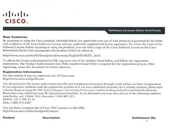 Фото Cisco ASA5500 FirePower License