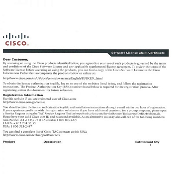 Фото N3K-ES-XF2 - Cisco Nexus 3000 Switch Licenses